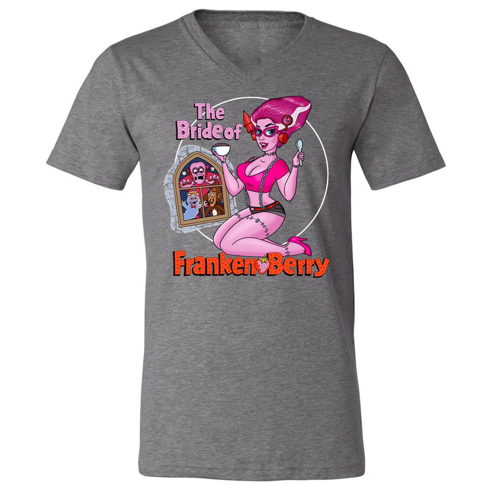 Unisex V-Neck T-Shirt - J18KVSG3 - Deep Heather - 13