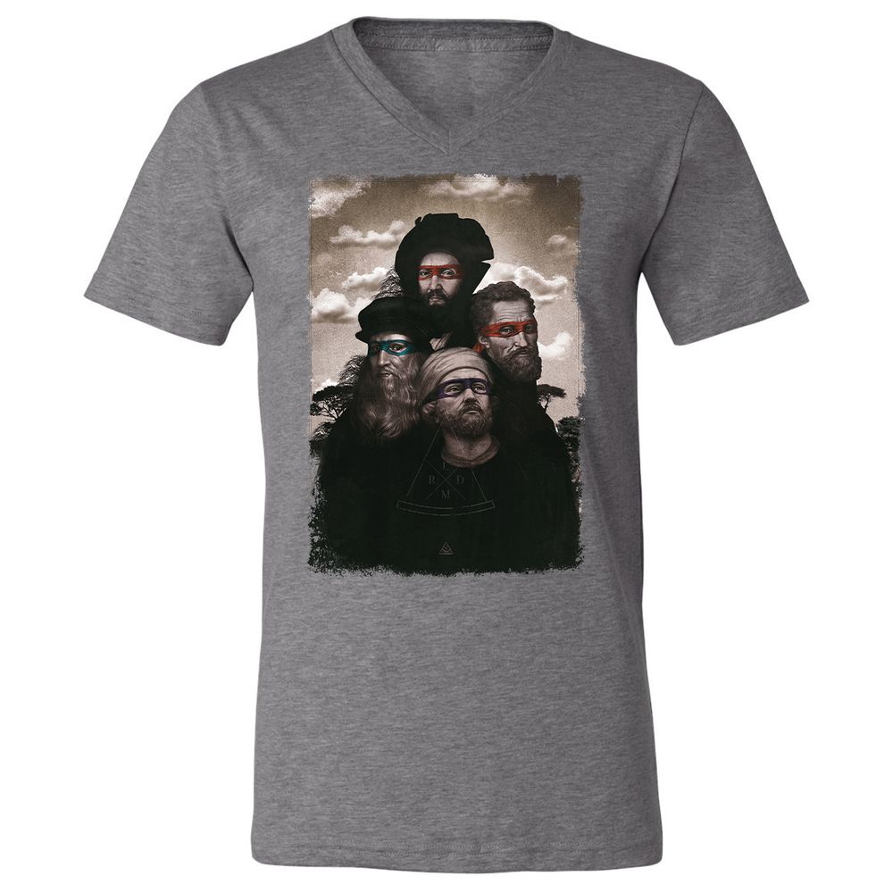 Unisex V-Neck T-Shirt - 7XZE5FG3 - Deep Heather - 13