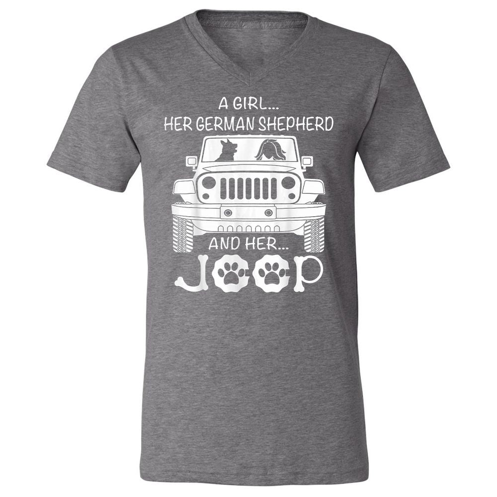 Unisex V-Neck T-Shirt - FRBZ83GP - Deep Heather - 13
