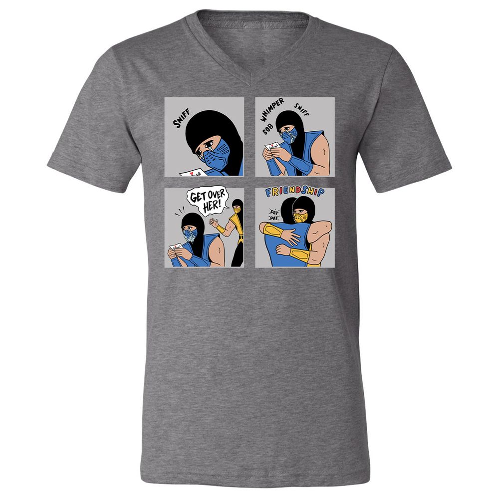 Unisex V-Neck T-Shirt - 77UYTX1L - Deep Heather - 13