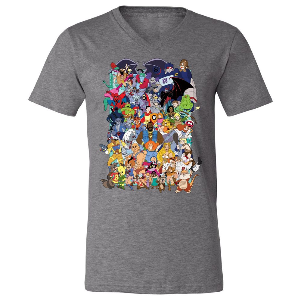 Unisex V-Neck T-Shirt - C9PSRA54 - Deep Heather - 13