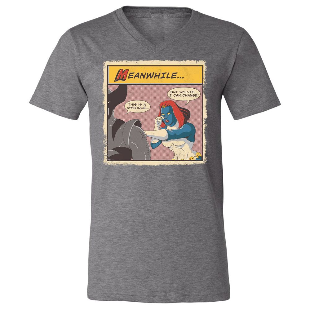 Unisex V-Neck T-Shirt - G4EKGYDR - Deep Heather - 13