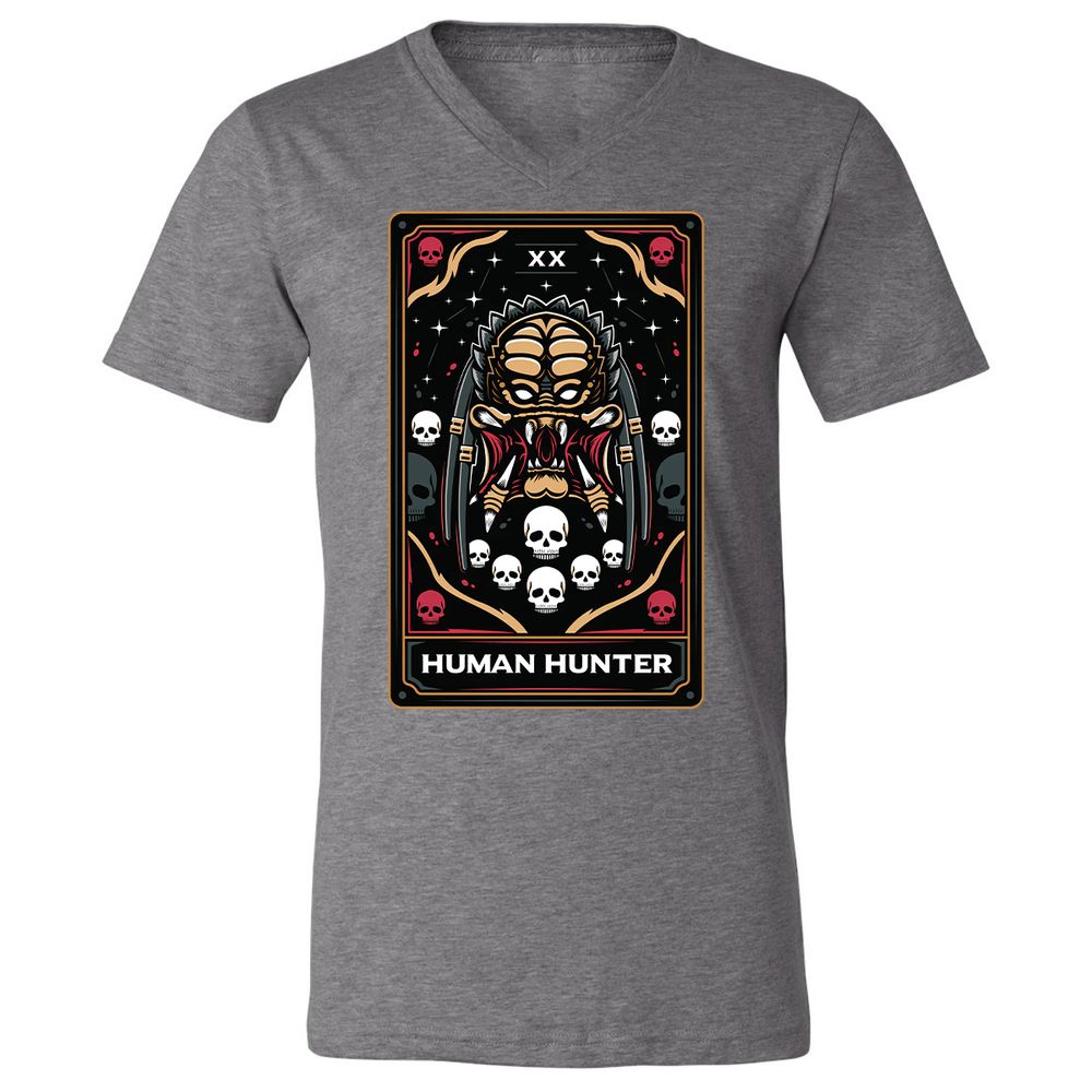 Unisex V-Neck T-Shirt - R54ATQTD - Deep Heather - 13