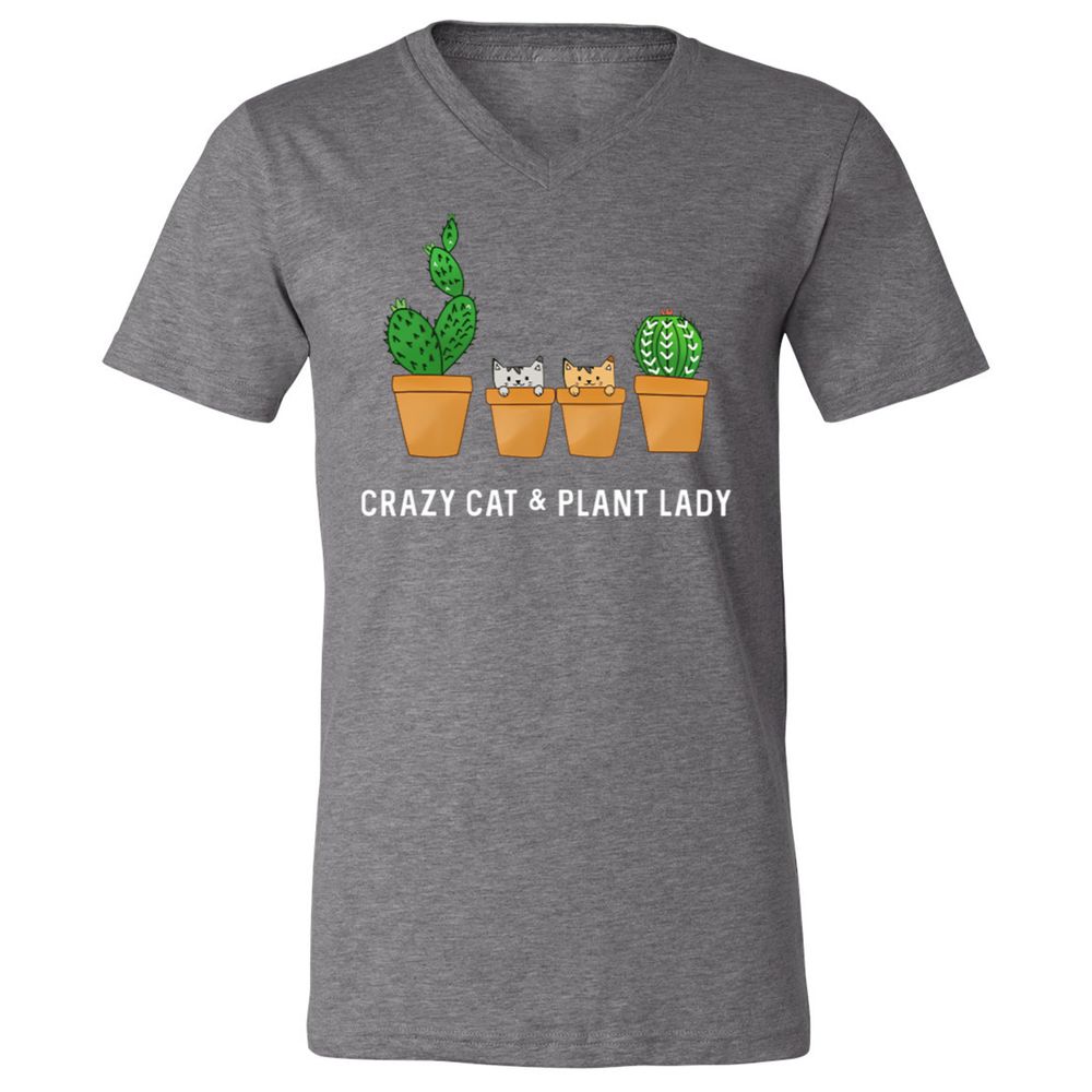 Unisex V-Neck T-Shirt - AN3VBE3U - Deep Heather - 13