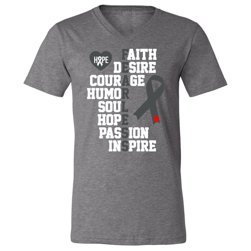 Unisex V-Neck T-Shirt - 6TN3R8AU - Deep Heather - 13
