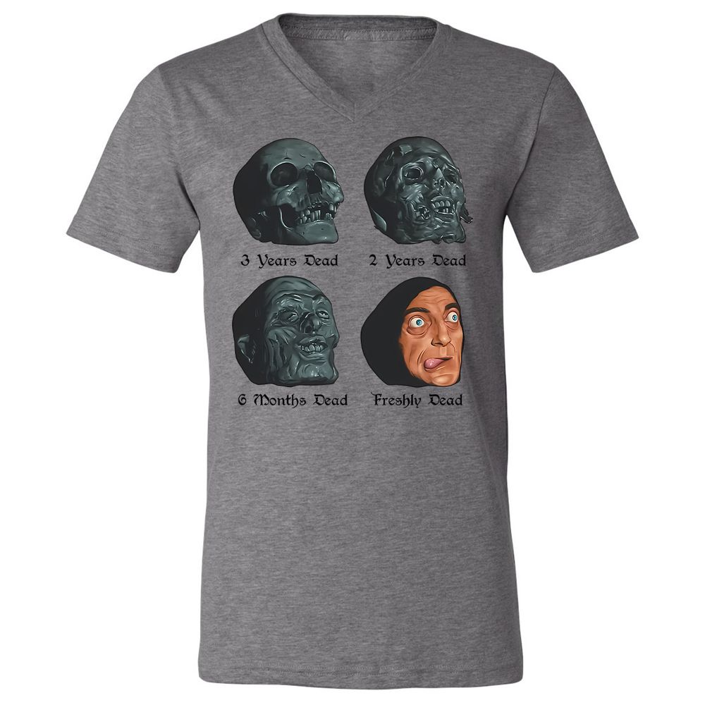 Unisex V-Neck T-Shirt - CAFY47VA - Deep Heather - 13
