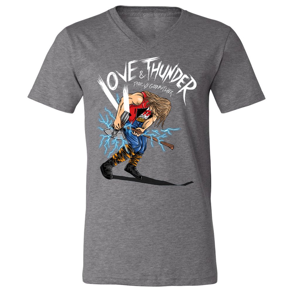 Unisex V-Neck T-Shirt - CT7SFC6G - Deep Heather - 13