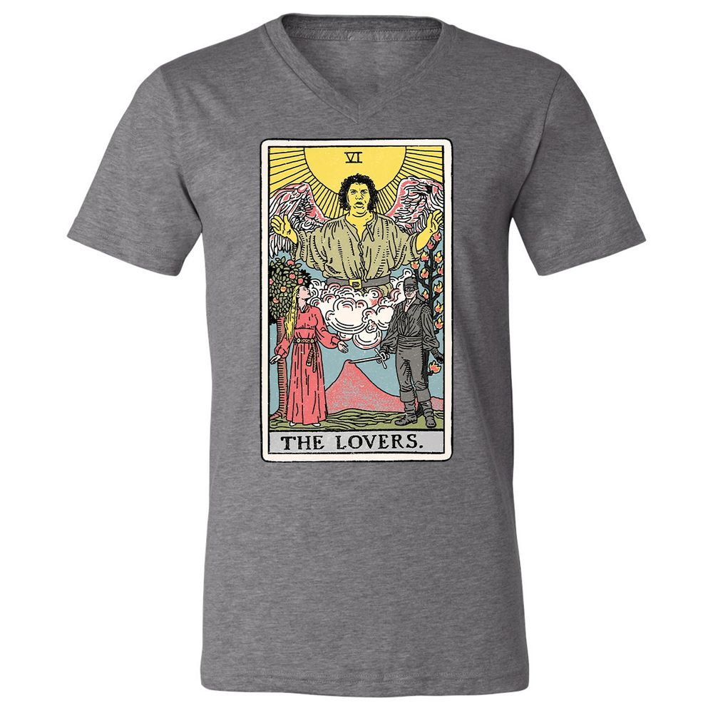 Unisex V-Neck T-Shirt - 1KW5R7DB - Deep Heather - 13