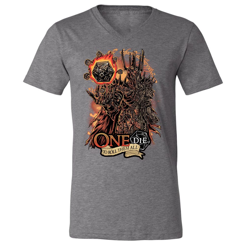 Unisex V-Neck T-Shirt - ZB4HL9PB - Deep Heather - 13