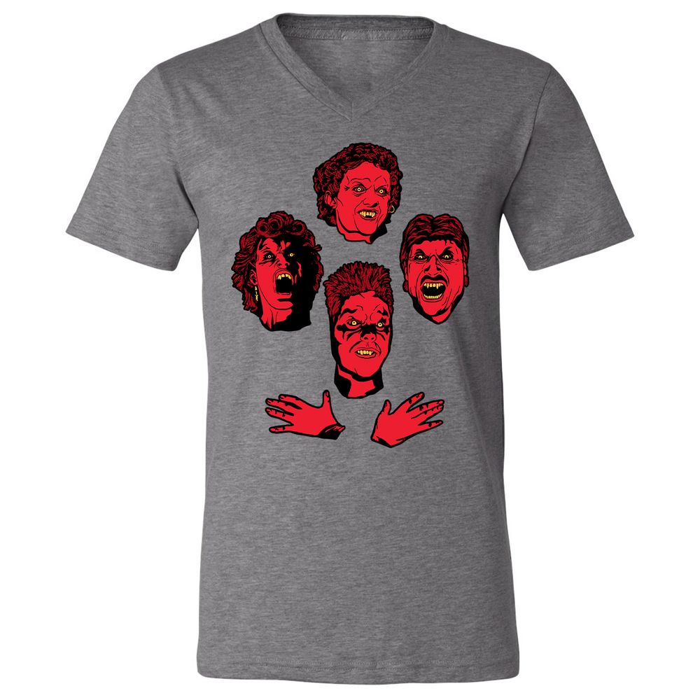 Unisex V-Neck T-Shirt - C6NSK37M - Deep Heather - 13