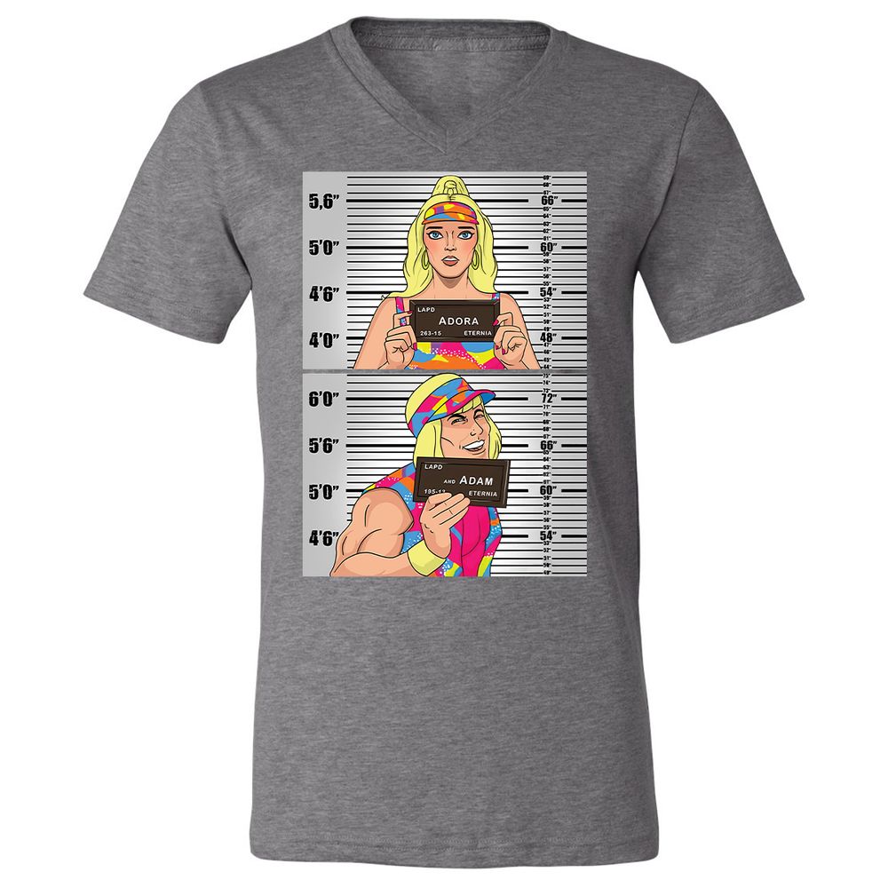 Unisex V-Neck T-Shirt - 3FV6U3B2 - Deep Heather - 13