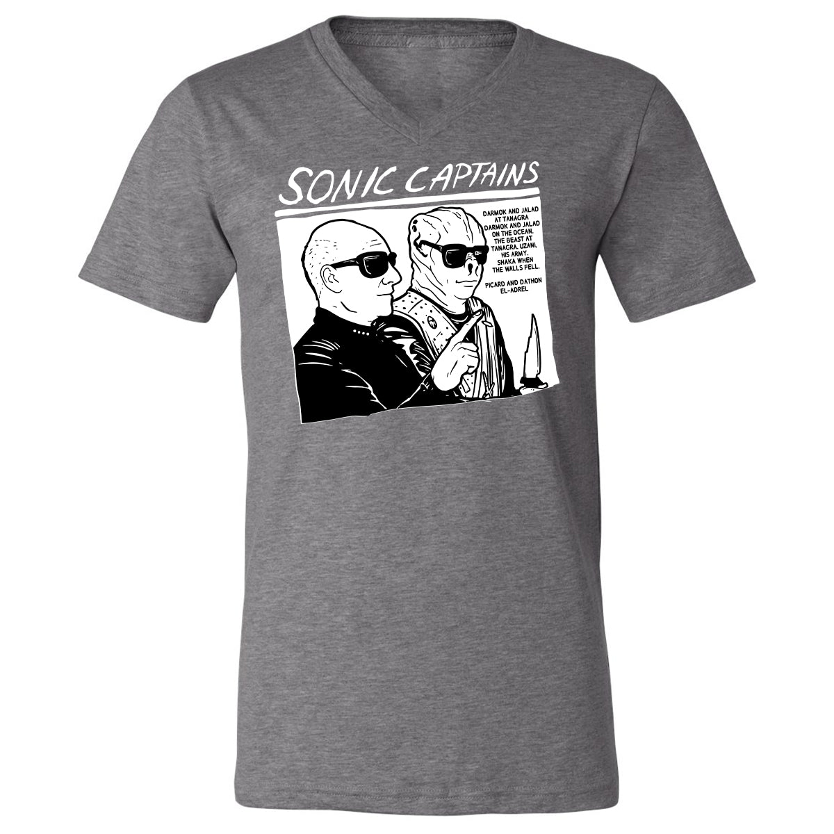 Unisex V-Neck T-Shirt - 89MD243Z - Deep Heather - 13