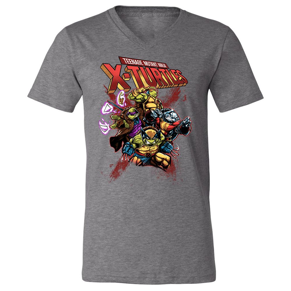 Unisex V-Neck T-Shirt - LUMYUC3U - Deep Heather - 13