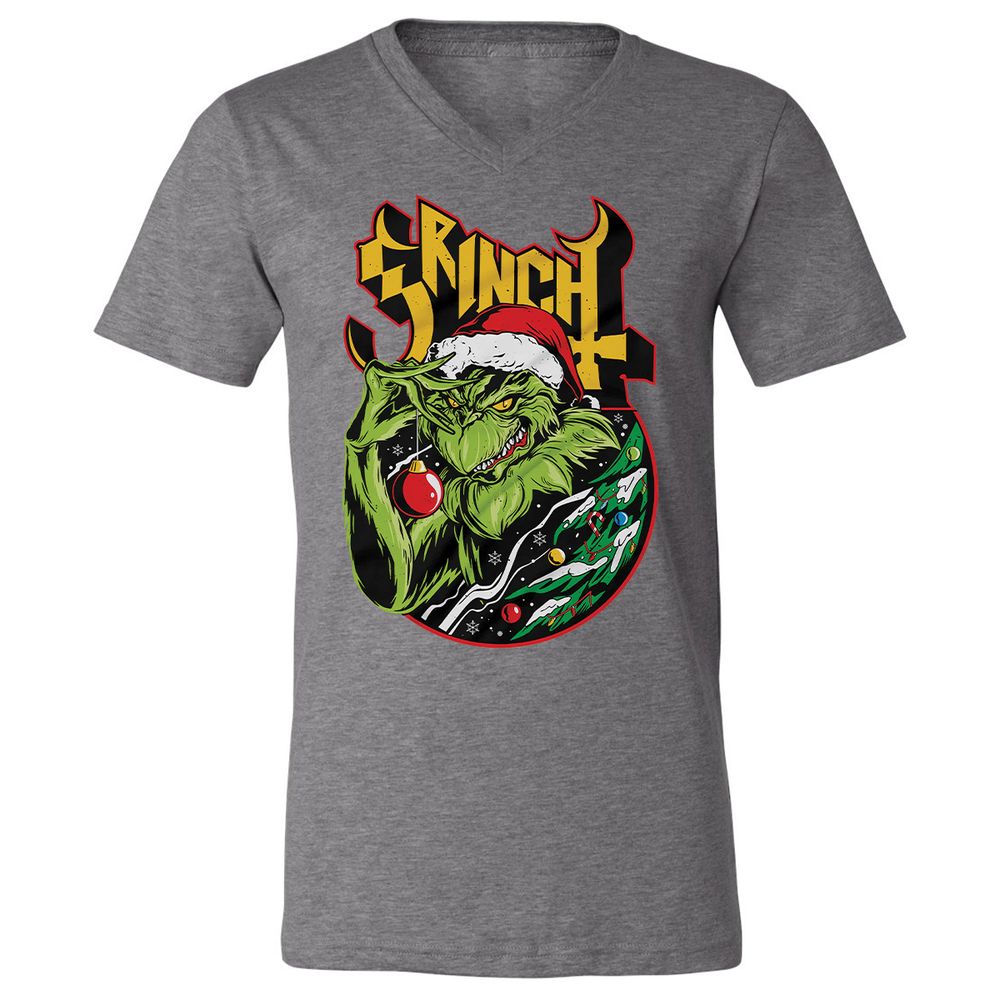 Unisex V-Neck T-Shirt - UH86W3HC - Deep Heather - 13