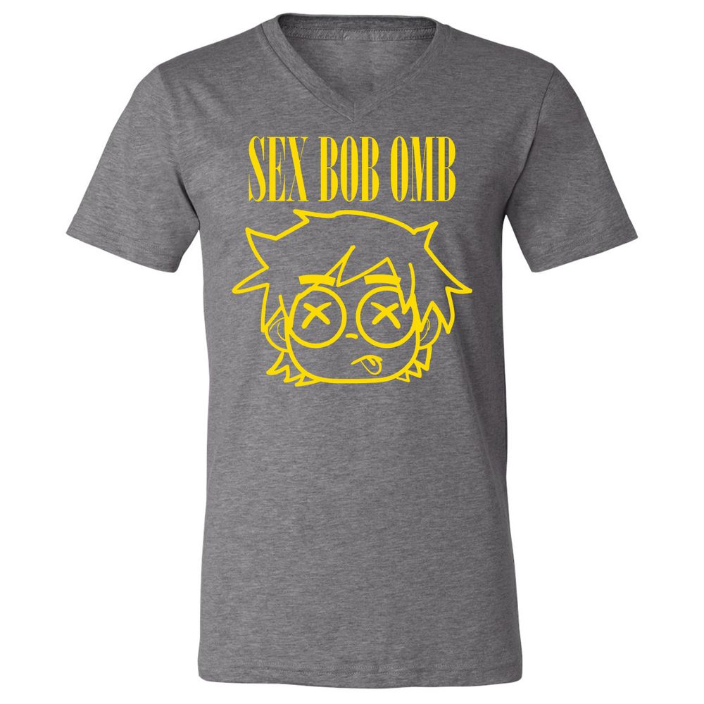 Unisex V-Neck T-Shirt - RTYA94CW - Deep Heather - 13