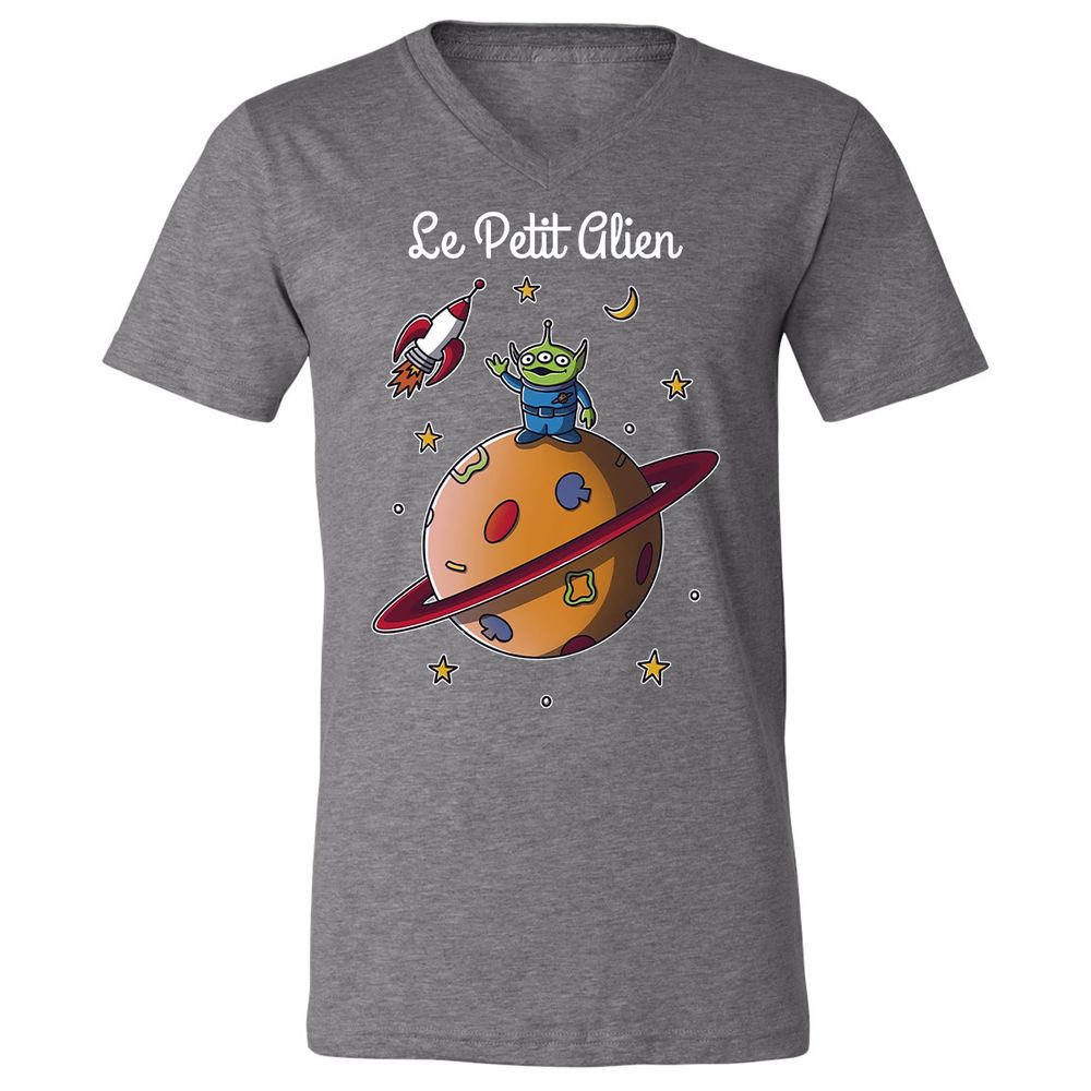 Unisex V-Neck T-Shirt - KVJU9Z33 - Deep Heather - 13