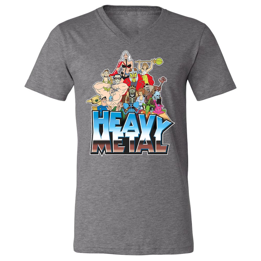 Unisex V-Neck T-Shirt - 3JWZ5VEC - Deep Heather - 13