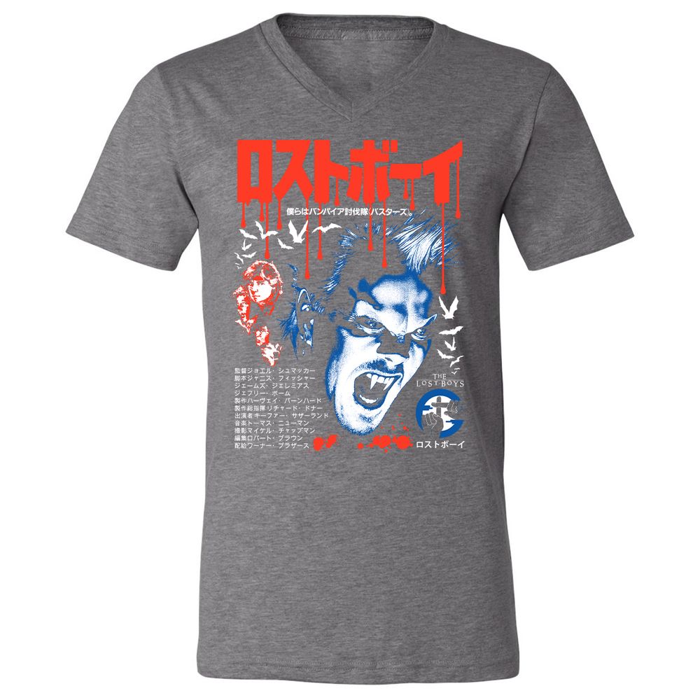 Unisex V-Neck T-Shirt - BYF9K245 - Deep Heather - 13