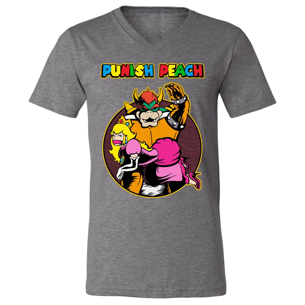 Unisex V-Neck T-Shirt - UPGXB19J - Deep Heather - 13
