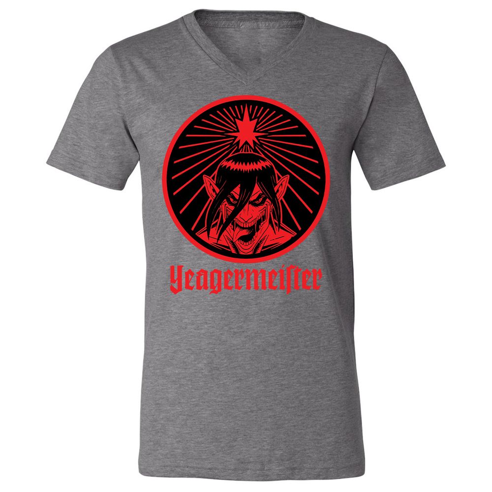 Unisex V-Neck T-Shirt - UA86F2QV - Deep Heather - 13