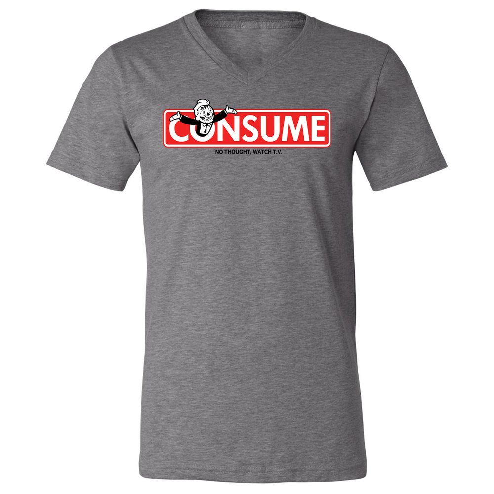 Unisex V-Neck T-Shirt - SVYWPQ1G - Deep Heather - 13