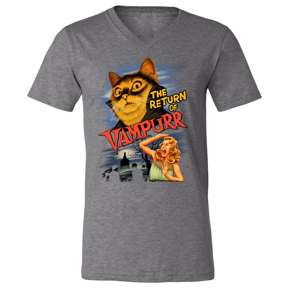 Unisex V-Neck T-Shirt - 2VN74J2Q - Deep Heather - 13