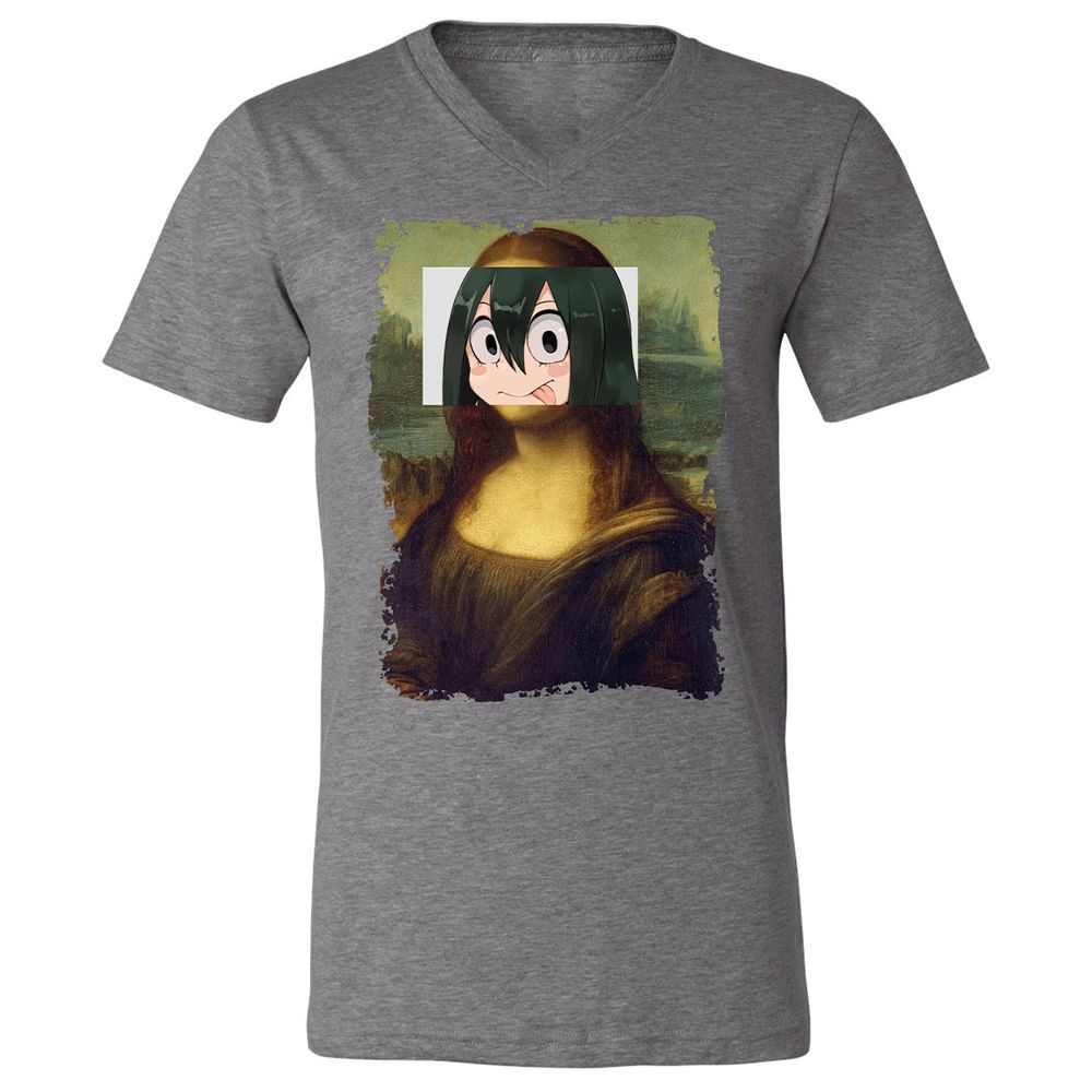 Unisex V-Neck T-Shirt - 98CW6DN1 - Deep Heather - 13