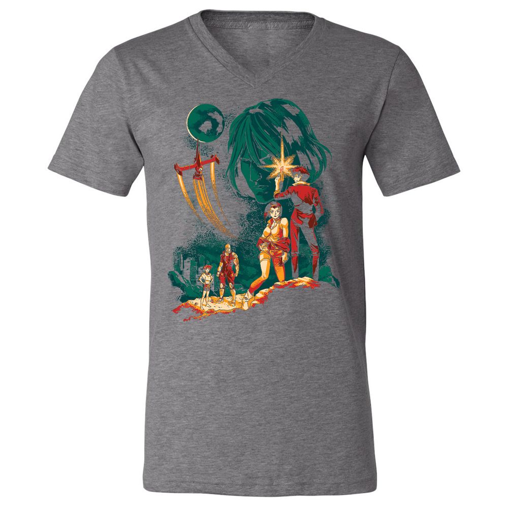 Unisex V-Neck T-Shirt - B1Q4WY5K - Deep Heather - 13