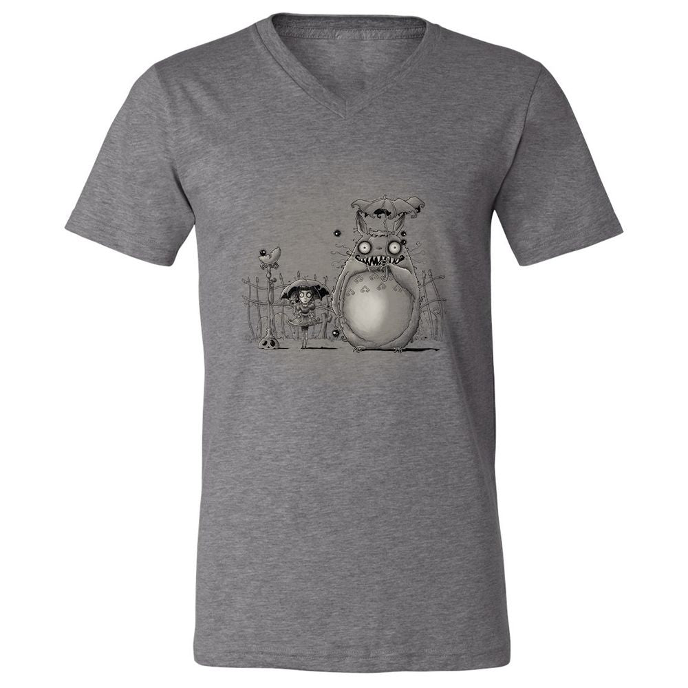 Unisex V-Neck T-Shirt - LVEWHV67 - Deep Heather - 13