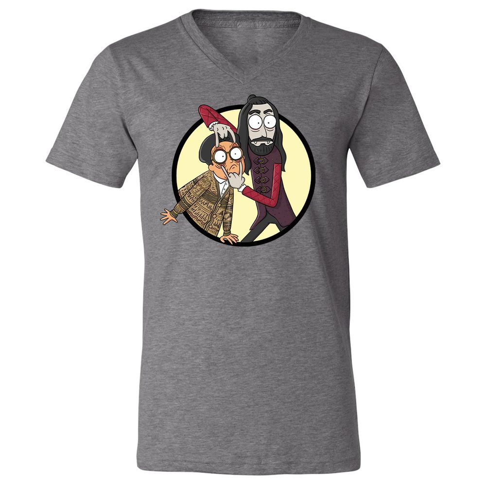 Unisex V-Neck T-Shirt - DMQHTTAG - Deep Heather - 13