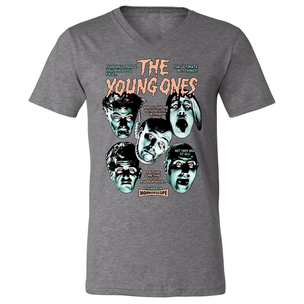 Unisex V-Neck T-Shirt - VE9N6FGU - Deep Heather - 13