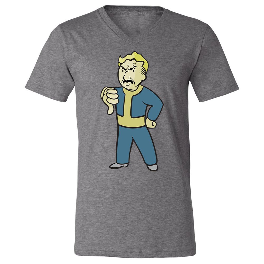 Unisex V-Neck T-Shirt - FAE1TUGU - Deep Heather - 13