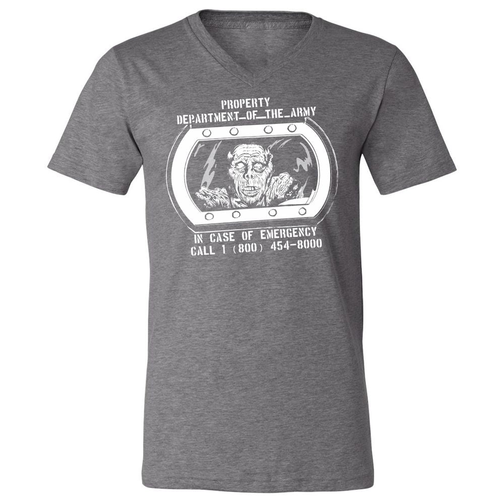 Unisex V-Neck T-Shirt - MVMGQCXR - Deep Heather - 13