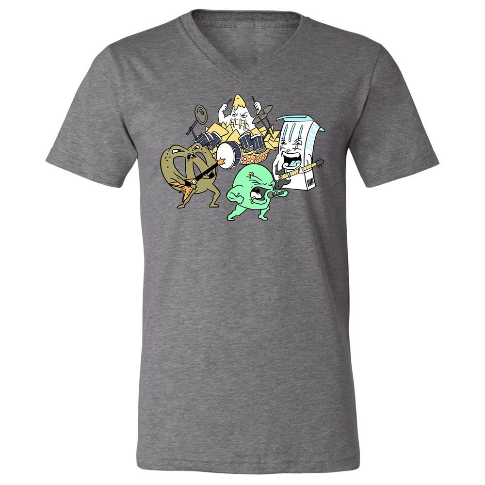 Unisex V-Neck T-Shirt - HS1RV4C7 - Deep Heather - 13