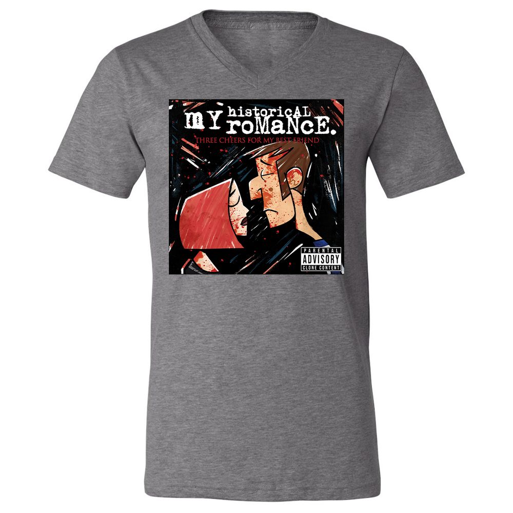 Unisex V-Neck T-Shirt - H61NCCYZ - Deep Heather - 13