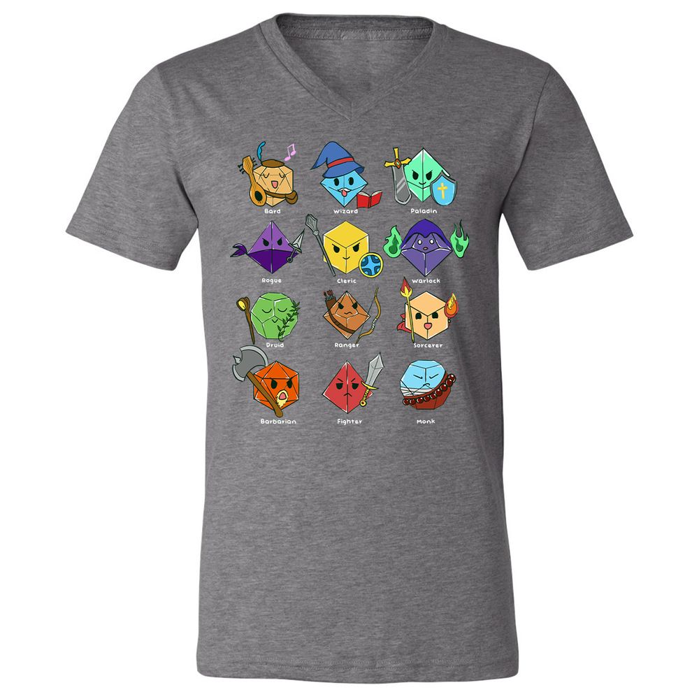 Unisex V-Neck T-Shirt - GD4BP48Y - Deep Heather - 13