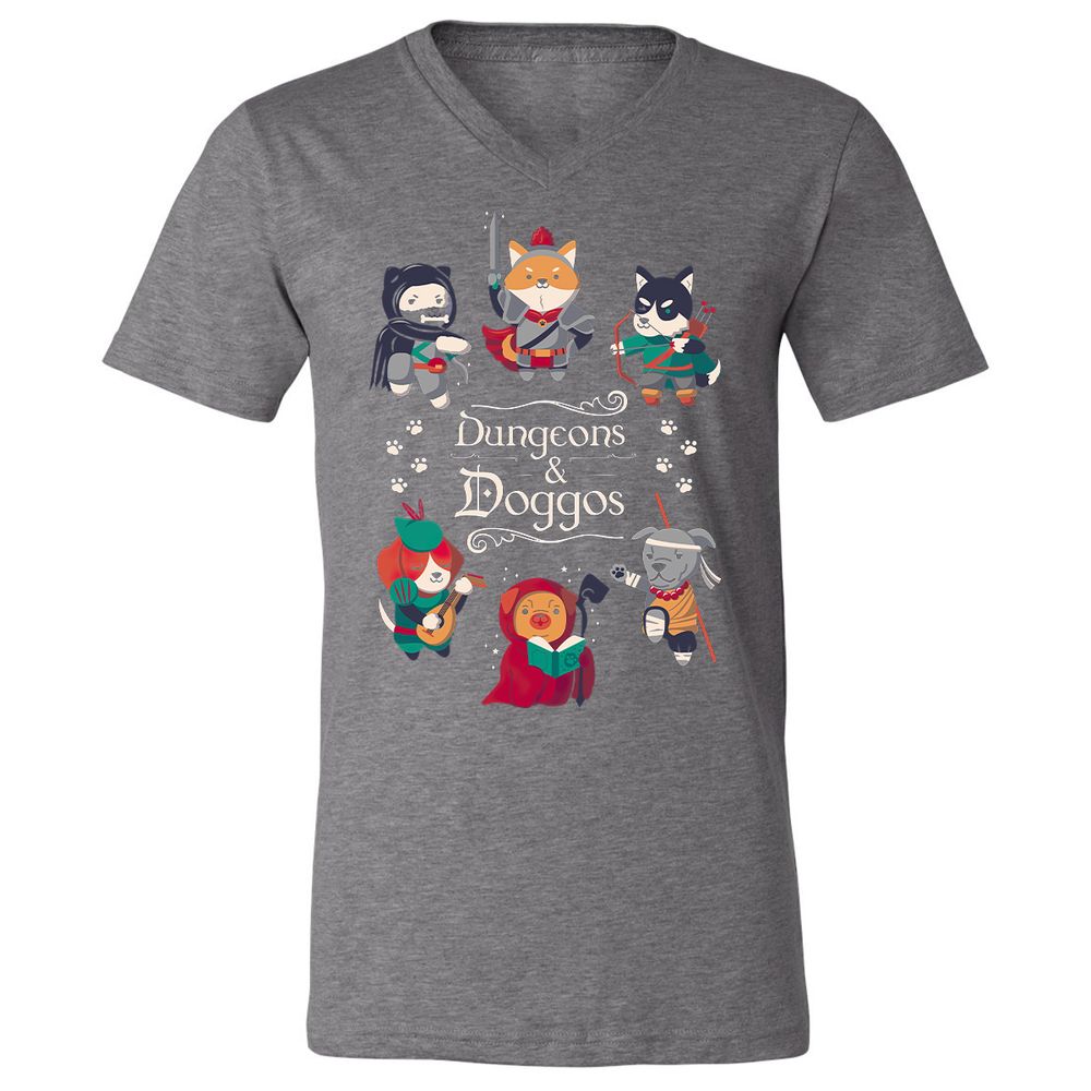 Unisex V-Neck T-Shirt - B15PUEVC - Deep Heather - 13