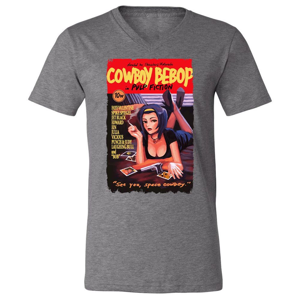Unisex V-Neck T-Shirt - 9GMGYTK6 - Deep Heather - 13