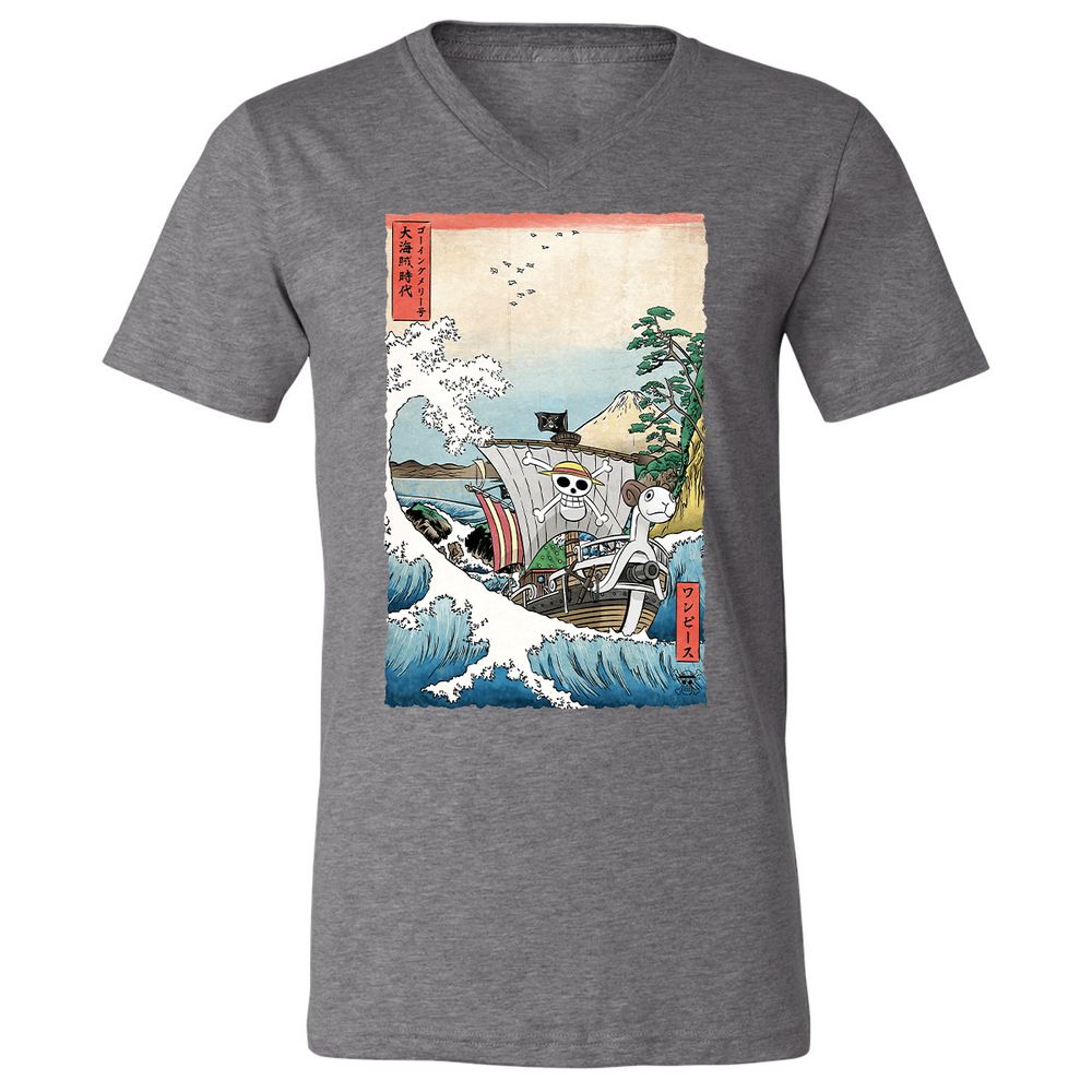 Unisex V-Neck T-Shirt - Q9USZXED - Deep Heather - 13