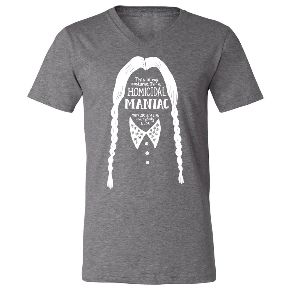 Unisex V-Neck T-Shirt - TSAJ5DW8 - Deep Heather - 13