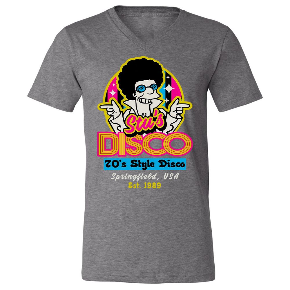 Unisex V-Neck T-Shirt - 7QZ6GXXU - Deep Heather - 13