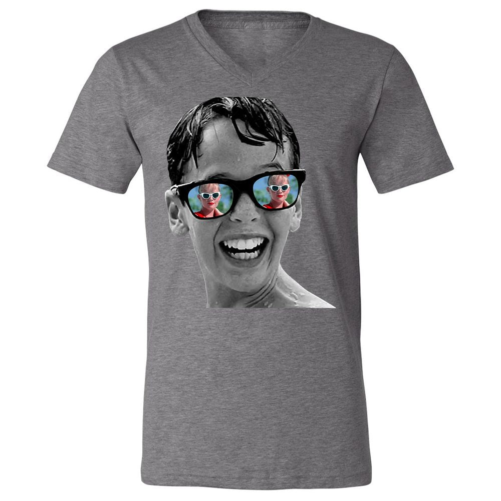 Unisex V-Neck T-Shirt - DGPL9E3P - Deep Heather - 13