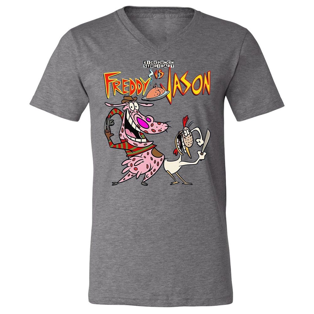 Unisex V-Neck T-Shirt - 1PNYXVFX - Deep Heather - 13