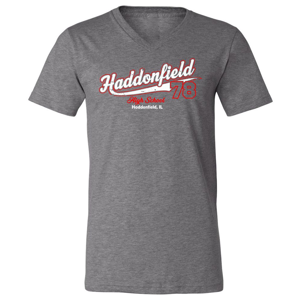 Unisex V-Neck T-Shirt - WZH3D2TD - Deep Heather - 13