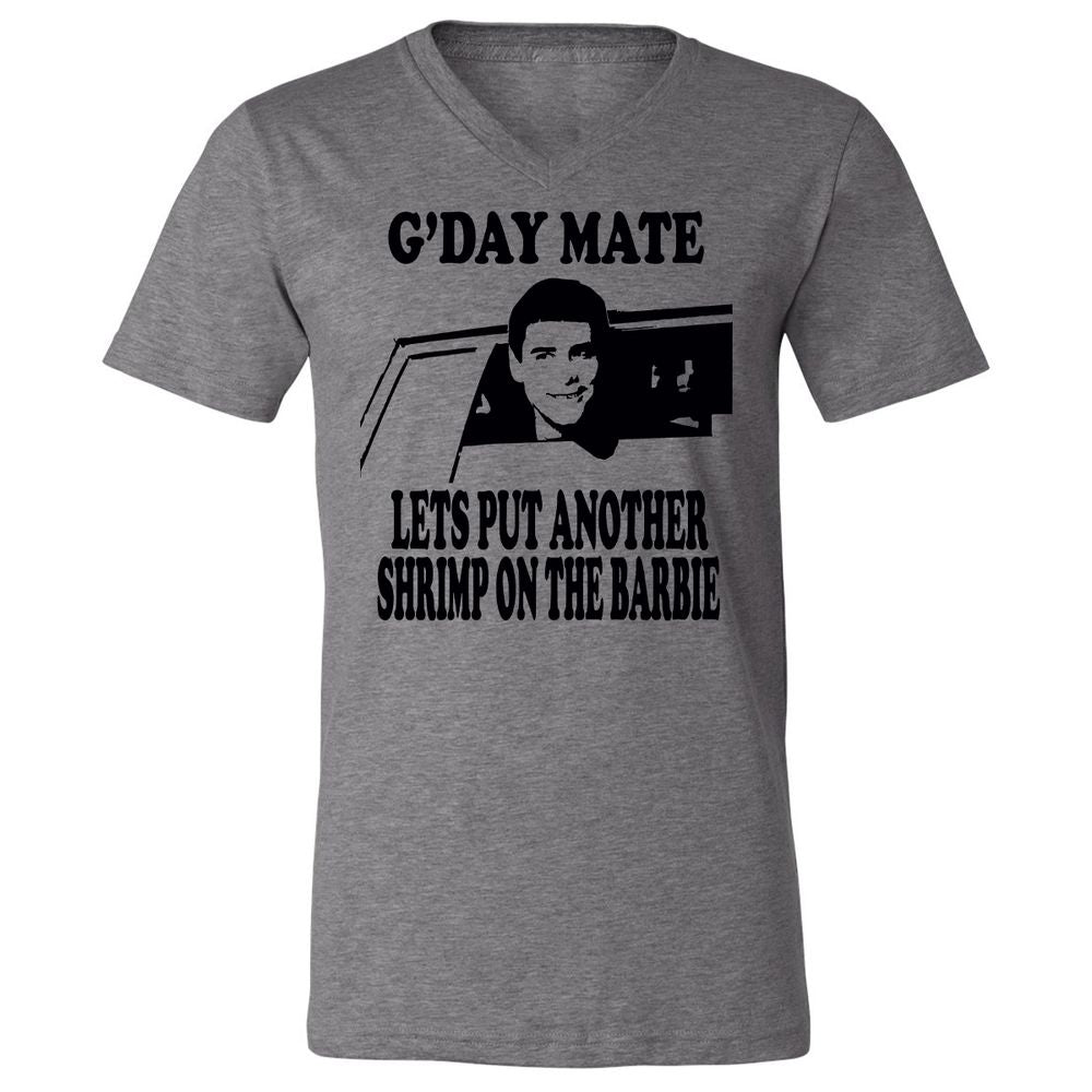 Unisex V-Neck T-Shirt - 4LD122VM - Deep Heather - 13