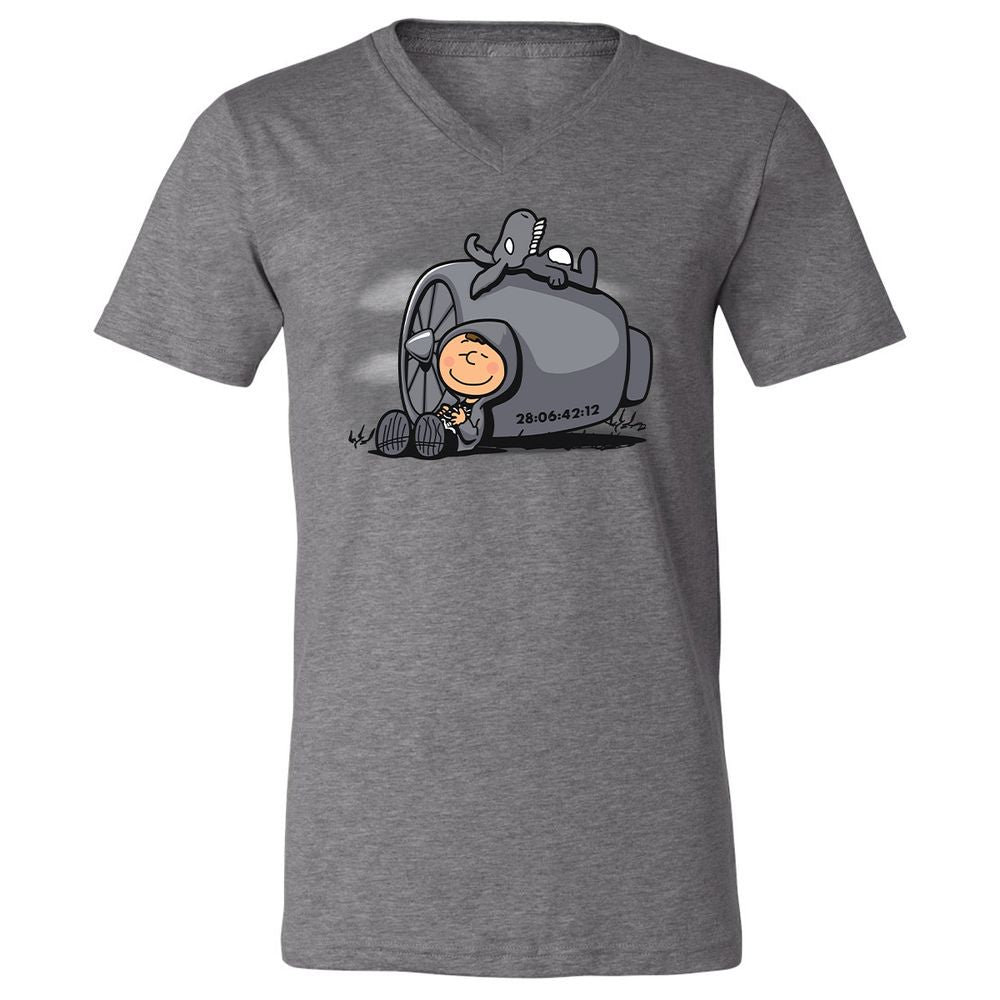 Unisex V-Neck T-Shirt - 42AFLYKU - Deep Heather - 13