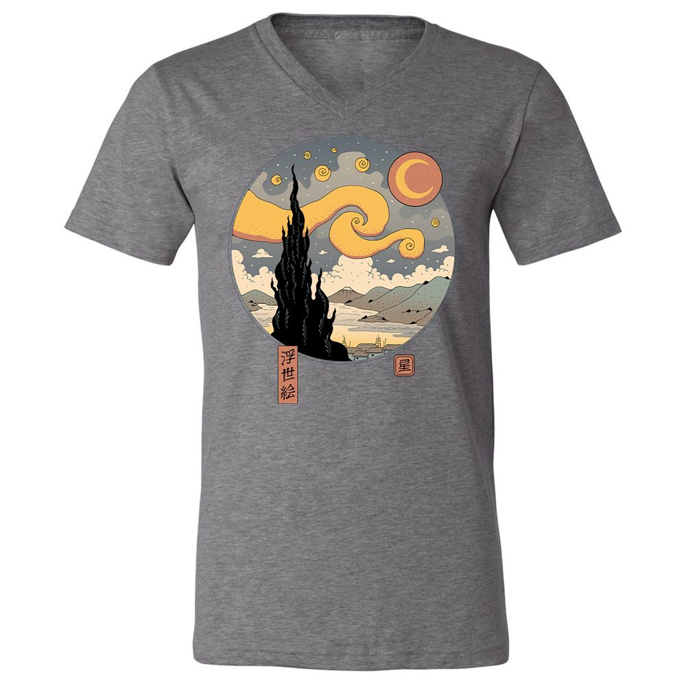 Unisex V-Neck T-Shirt - CPAVYYSM - Deep Heather - 13