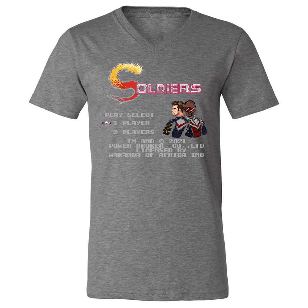 Unisex V-Neck T-Shirt - S1RBXH51 - Deep Heather - 13