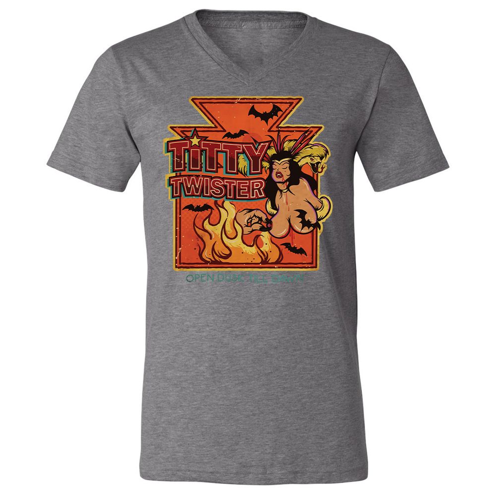 Unisex V-Neck T-Shirt - UMUWJ6LJ - Deep Heather - 13