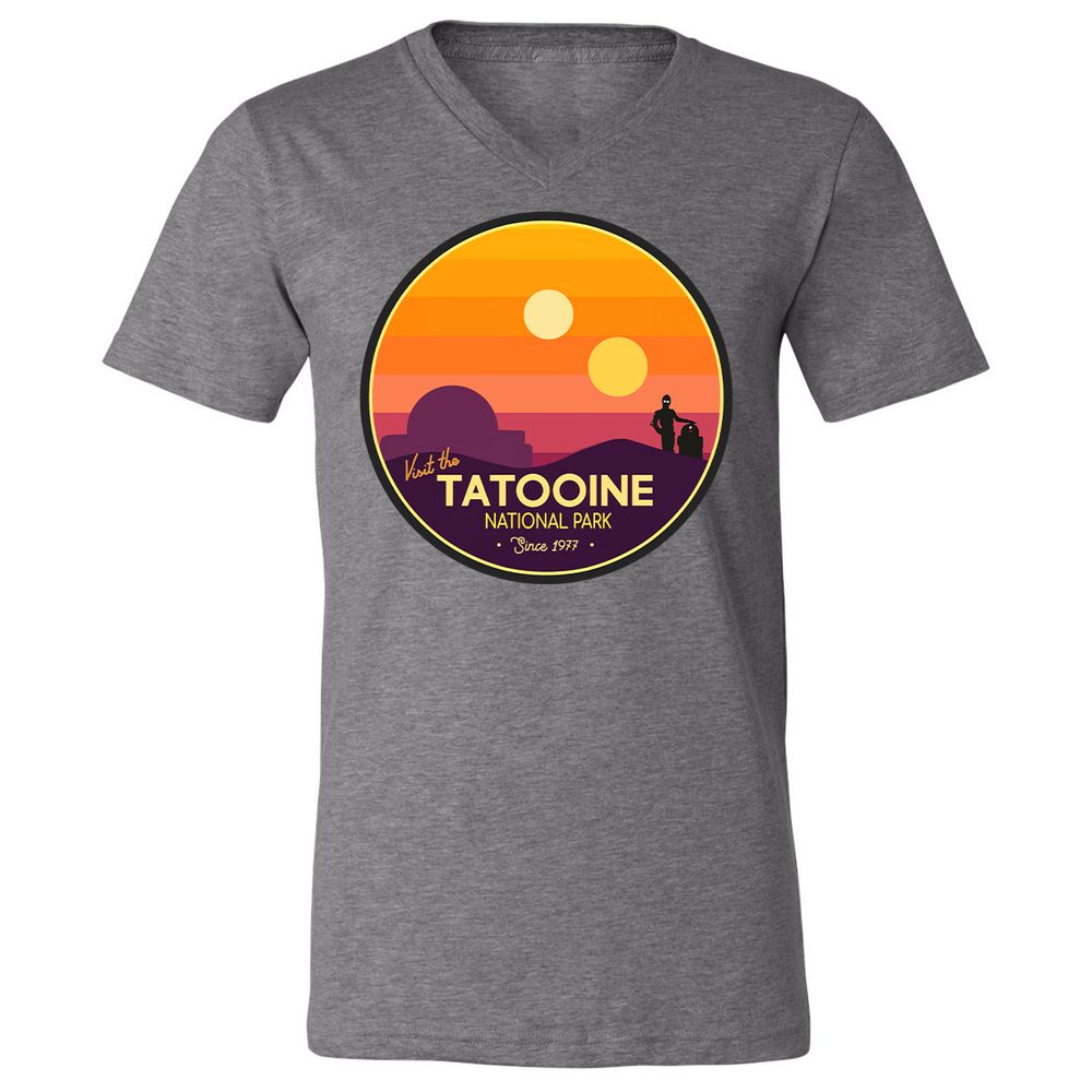 Unisex V-Neck T-Shirt - PZT85NVG - Deep Heather - 13